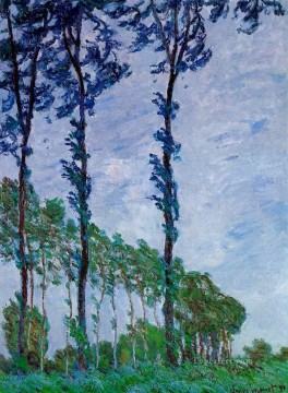  Wind Oil Painting - Poplars Wind Effect Claude Monet woods forest
